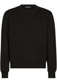 Dolce & Gabbana logo-embossed crew-neck sweatshirt - Nero