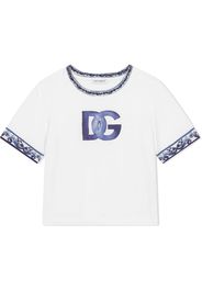 Dolce & Gabbana Kids T-shirt con stampa DG - Bianco