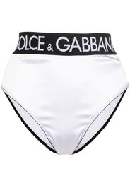 Dolce & Gabbana logo-waistband satin briefs - Bianco