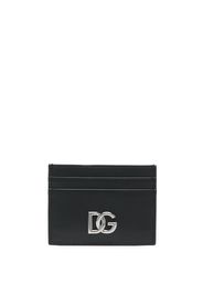 Dolce & Gabbana logo-plaque leather cardholder - Nero