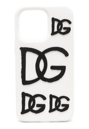 Dolce & Gabbana logo-print iPhone 13 Pro case - Bianco