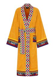 Dolce & Gabbana Carretto Siciliano printed trim bathrobe - Giallo