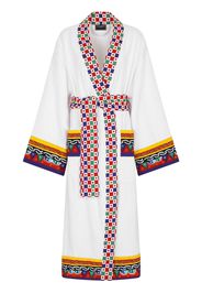 Dolce & Gabbana Carretto Siciliano printed trim bathrobe - Bianco