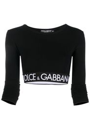 Dolce & Gabbana logo-band crop top - Nero