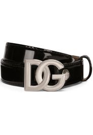 Dolce & Gabbana logo buckle leather belt - Nero