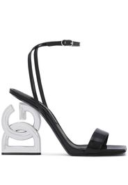 Dolce & Gabbana logo-sculpted heel sandals - Nero