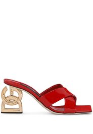 Dolce & Gabbana polished calfskin mules with 3.5 heel - Rosso