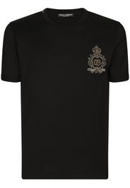 Dolce & Gabbana logo-patch cotton T-shirt - Nero