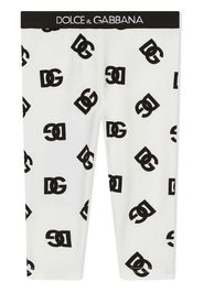 Dolce & Gabbana Kids DG logo-print leggings - Bianco