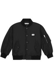 DOLCE & GABBANA KIDS padded bomber jacket - Nero