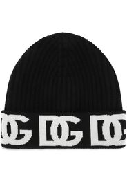 Dolce & Gabbana jacquard logo beanie hat - Nero