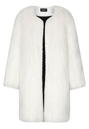 Dolce & Gabbana Cappotto midi in finta pelliccia - Bianco