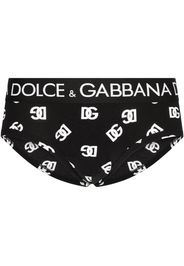 Dolce & Gabbana Slip con stampa DG - Nero