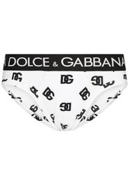 Dolce & Gabbana Slip con stampa DG - Bianco