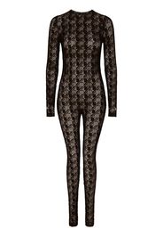 Dolce & Gabbana semi-sheer lace jumpsuit - Nero