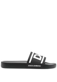 DOLCE & GABBANA logo-print beach sliders - Nero