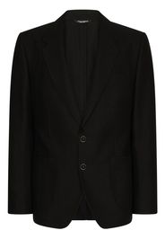 Dolce & Gabbana Deconstructed single-breasted linen blazer - Nero