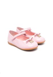 Dolce & Gabbana Kids Ballerine con placca logo - Rosa