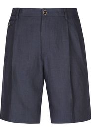 Dolce & Gabbana pleat-detail linen shorts - Blu