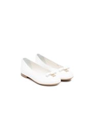 Dolce & Gabbana Kids bow-detail ballerina shoes - Bianco