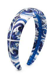 Dolce & Gabbana Kids Cerchietto con motivo paisley - Blu