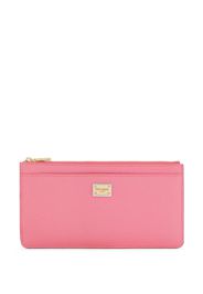 Dolce & Gabbana Portacarte con placca logo - Rosa