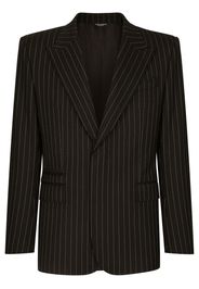 Dolce & Gabbana Blazer monopetto a righe - Nero