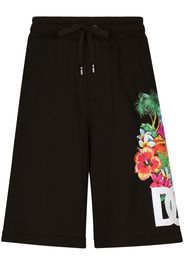 Dolce & Gabbana Shorts sportivi a fiori - Nero