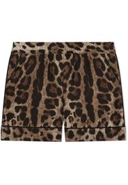 Dolce & Gabbana Kids Shorts con stampa - Marrone