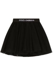 Dolce & Gabbana Kids Gonna svasata con logo - Nero