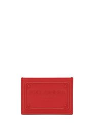 Dolce & Gabbana logo-plaque cardholder - Rosso