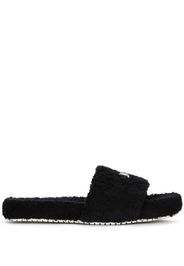 Dolce & Gabbana Sandali slides con placca logo - Nero