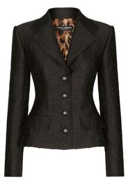 Dolce & Gabbana Blazer monopetto con stampa paisley - Nero