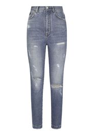 Dolce & Gabbana Jeans slim con effetto vissuto - Blu