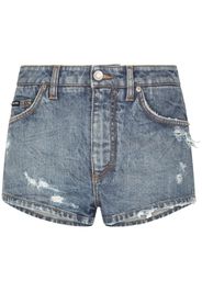 Dolce & Gabbana Shorts denim a vita alta - Blu