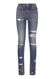 Dolce & Gabbana Jeans skinny con spacchi - Blu