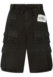 Dolce & Gabbana Shorts denim effetto schiarito - Nero