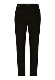 Dolce & Gabbana Jeans slim con placca logo - Nero