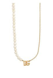 Dolce & Gabbana DG-pendant faux-pearl necklace - Oro