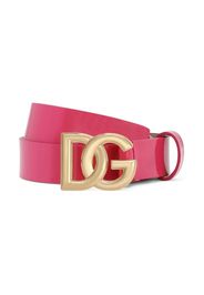 Dolce & Gabbana Kids logo-buckle fastening belt - Rosa