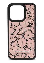 Dolce & Gabbana logo-debossed iPhone case - Rosa