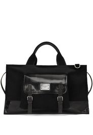 Dolce & Gabbana Borsone con placca logo - Nero