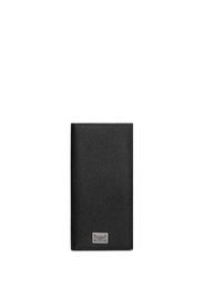 Dolce & Gabbana logo-plaque leather vertical wallet - Nero