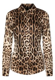 Dolce & Gabbana Camicia leopardata - Marrone