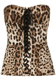 Dolce & Gabbana Corsetto leopardato - Marrone