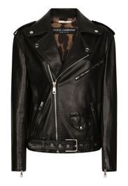 Dolce & Gabbana Giacca biker con zip - Nero