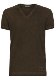 Dolce & Gabbana T-shirt con buchi - Verde