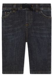 Dolce & Gabbana Kids Jeans dritti con coulisse - Blu