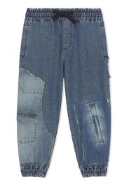 Dolce & Gabbana Kids Joggers denim con coulisse - Blu