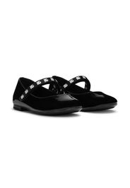 Dolce & Gabbana Kids Ballerine con logo - Nero